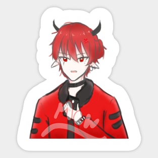 Demonic young man Sticker